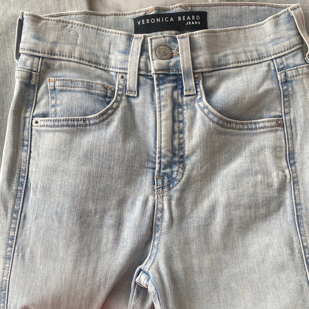 Veronica Beard Light Blue "Carson" Flare Jeans - Picture 8 of 9